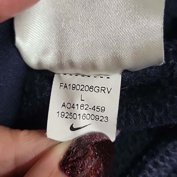 NFL Nike Chicago Bears Navy and Orange Hoodie, Size L - Picture 6 of 6